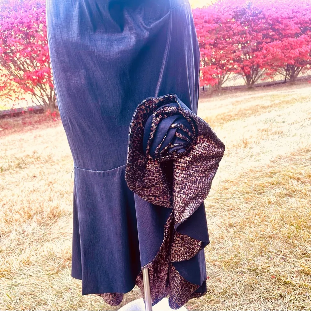 Maria Bonita Strapless Party Prom Dress Sequin Accents Black Size L - Image 12