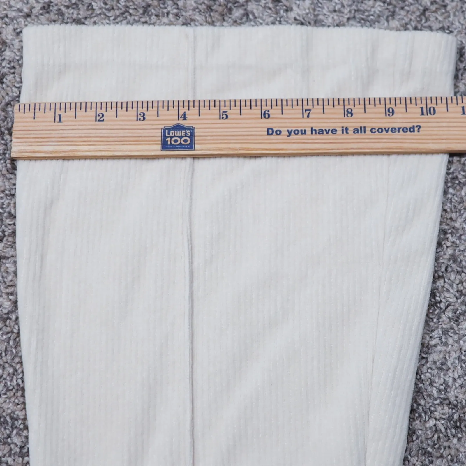 Aerie Cream Corduroy Flare Pants XS Pull On Stretch Comfy Casual Clean Girl - Image 9