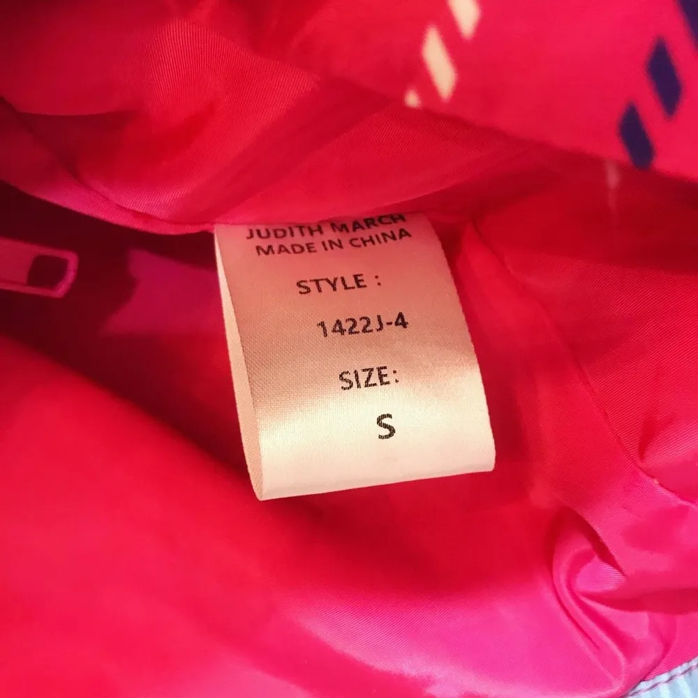 Judith March Windbreaker pink plaid  jacket sz Small - Image 11