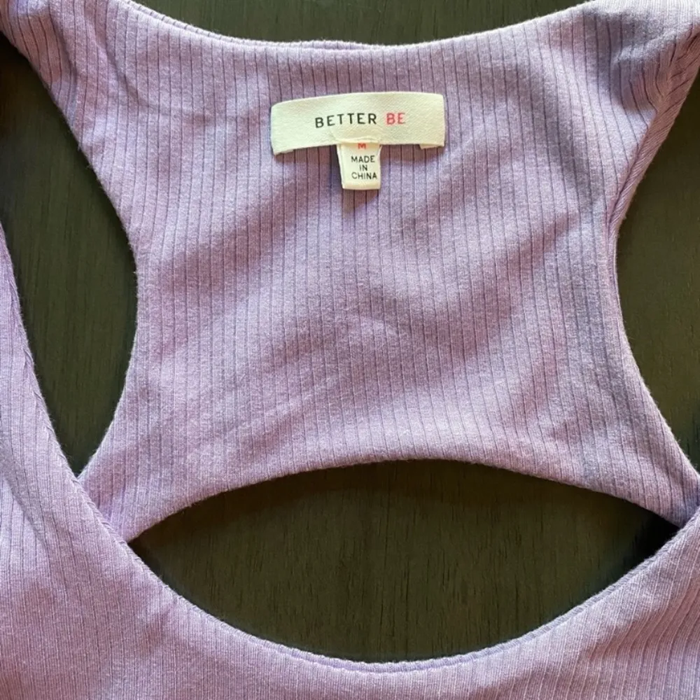 Better Be Lavender Ribbed Open Back Tank Top - Image 3