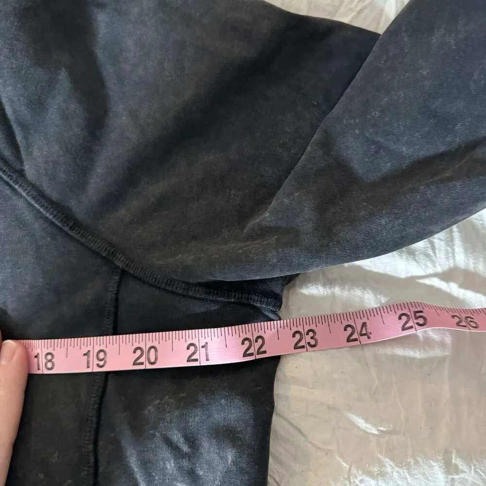 Lululemon Loop Back Crew Women's Sweatshirt Size 10 Black Acid Athletic Cropped - Image 5