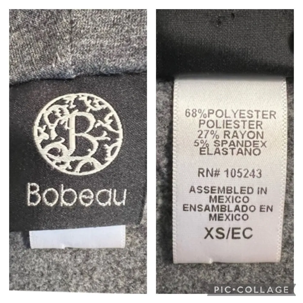 Bobeau Cardigan Wrap Grey One Button Asymmetrical Drape XS Boho Chic Office - Image 16