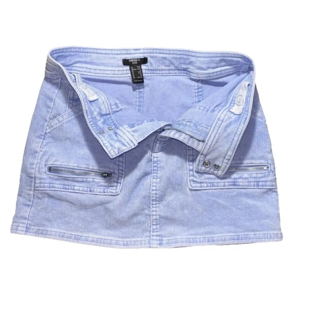 Forever2 Mid Rise Corduroy A-Line Skirt-Juniors 11/12 Blue - Image 4