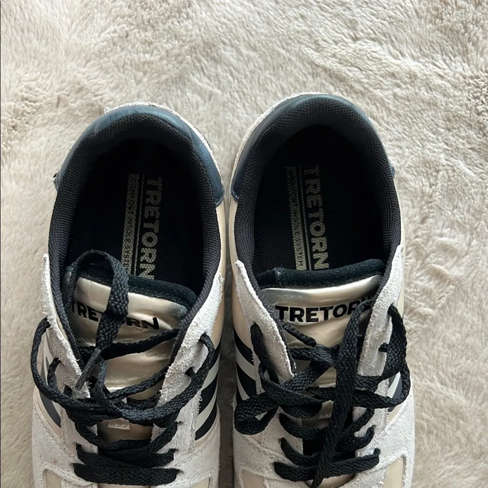 Tretorn Women’s Sneakers - Cream and Black - Image 5