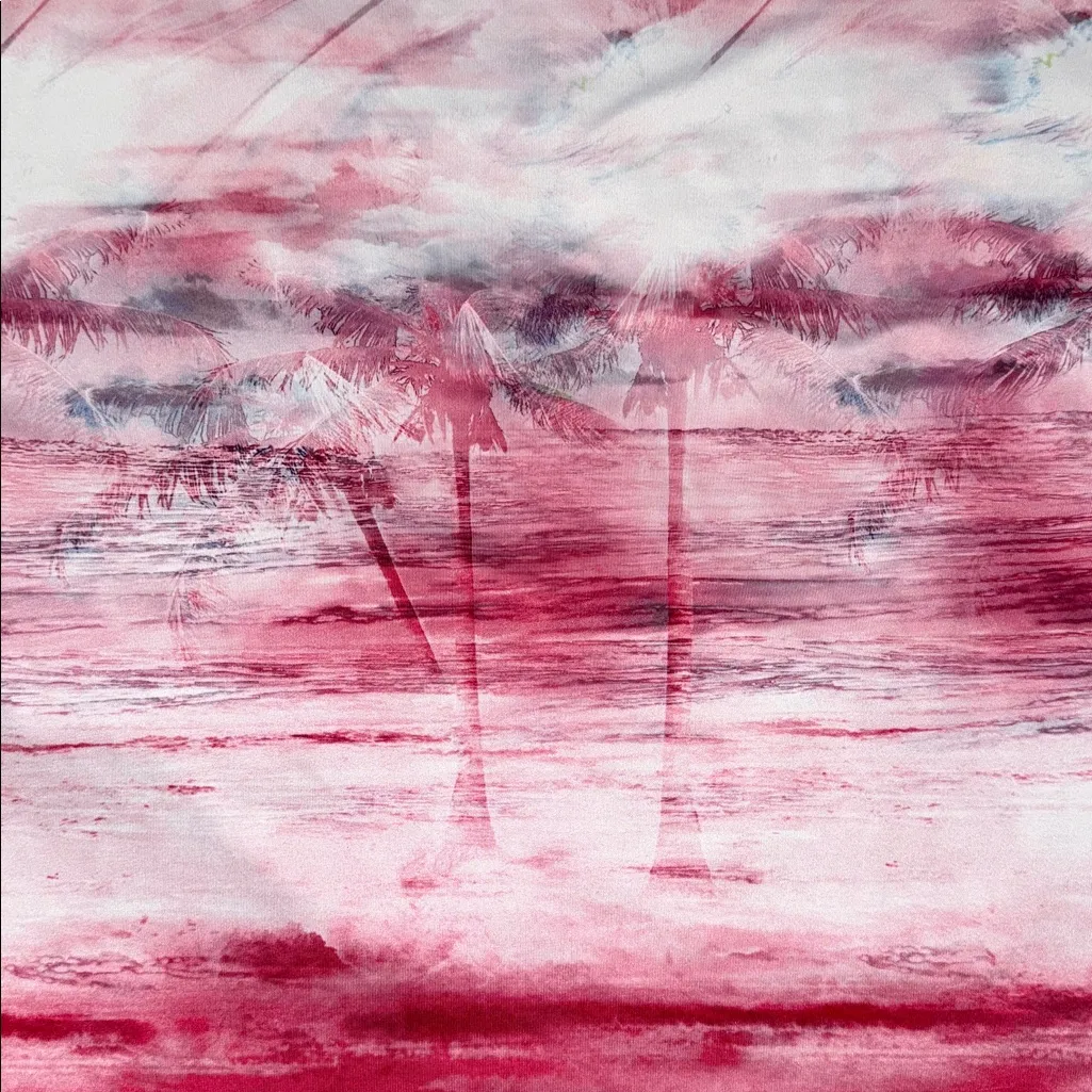 SILVER BAIT women’s size 1X long sleeve pink and white tropical fishing shirt - Image 5