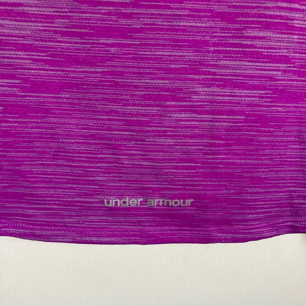 Under Armour Heather Fuchsia Fitted Turtleneck Long Sleeve Athletic Shirt #R - Image 8
