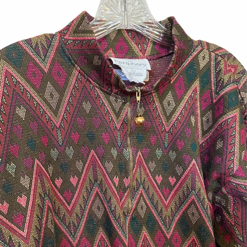 Vintage Periphery gold, green, & pink L sweater - Image 2