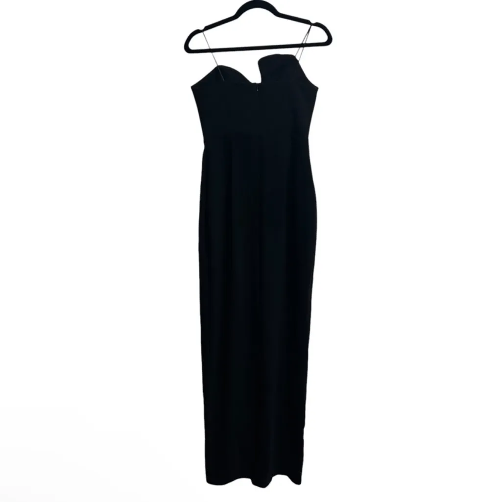 Amanda Uprichard  X Revolve Strapless Puzzle Gown Black - Image 6