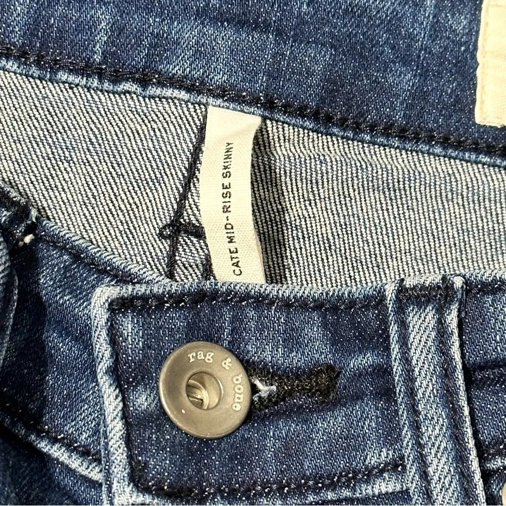 Rag & Bone Size 24 Cate Mid-Rise Skinny Topaz Medium Blue Slim Fit Ankle Jeans - Image 12