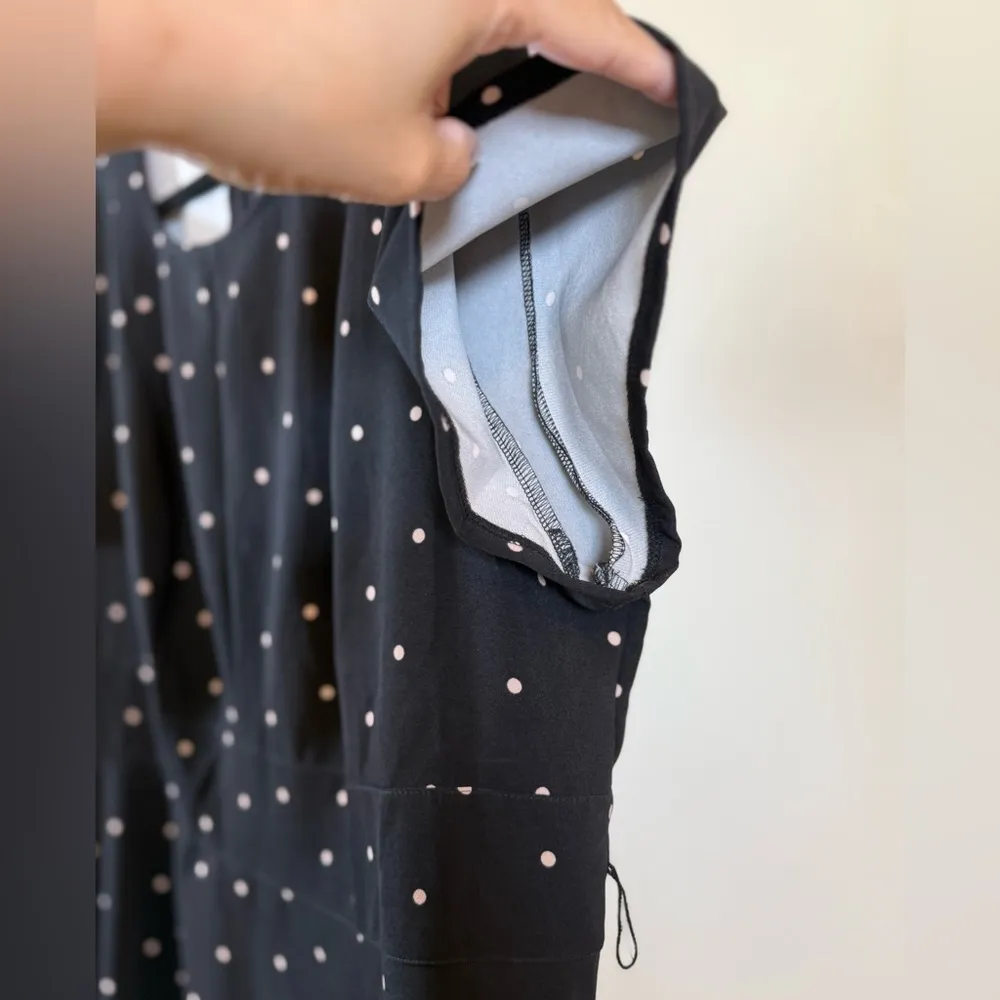 Lane Bryant 18 Black White Polka Dot Top Vintage Inspired Feminine Flirty Retro - Image 2