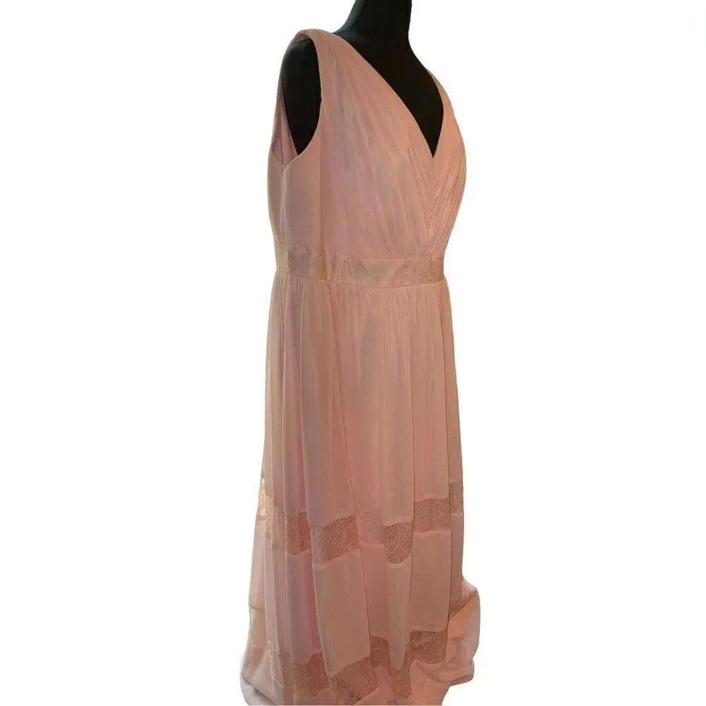 David’s Bridal Soft Pink Maxi Dress - Image 2