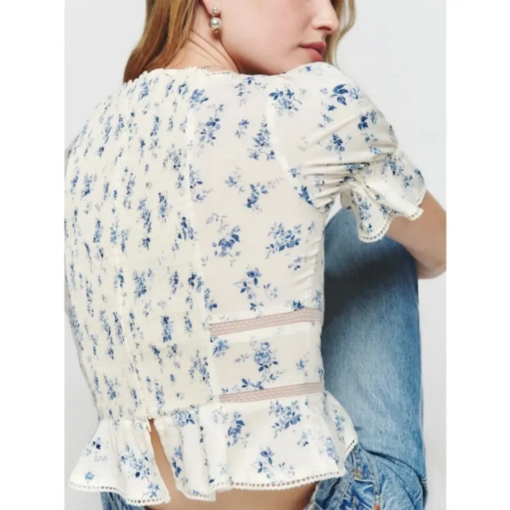 💕REFORMATION💕 Daphne Top ~ Orlaya Floral Print 10 NWT - Image 6