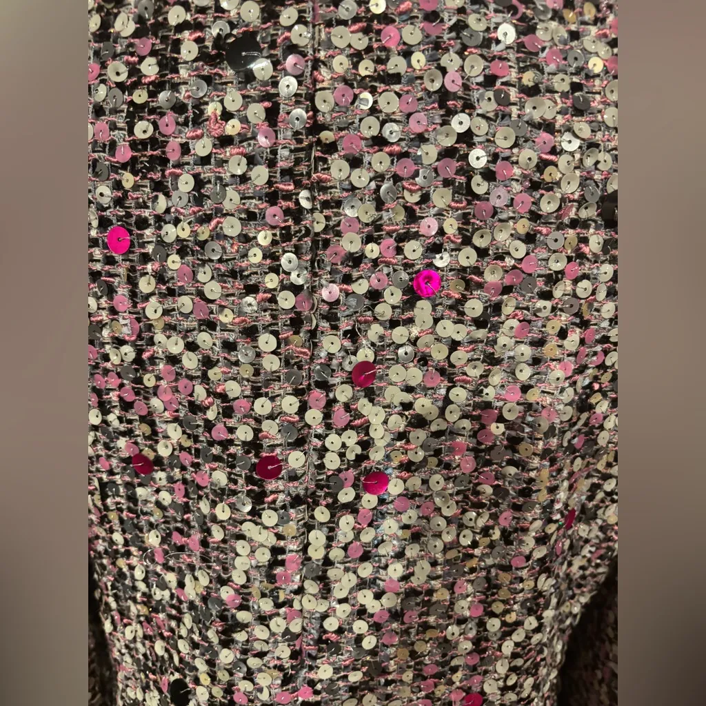neiman marcus Exclusive Sequin Tweed Blazer Jacket - Image 7