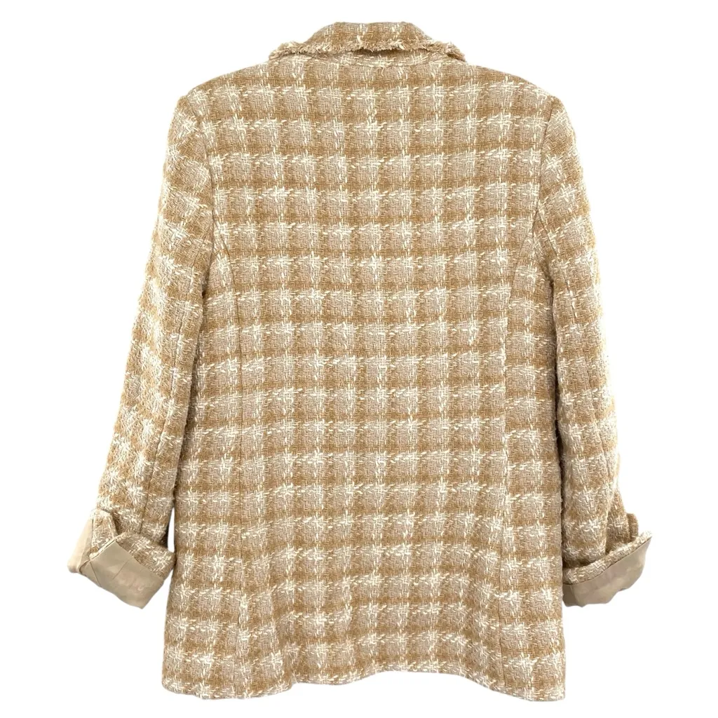 Mango Tweed Blazer Jacket Jewel Button Closure - Image 8