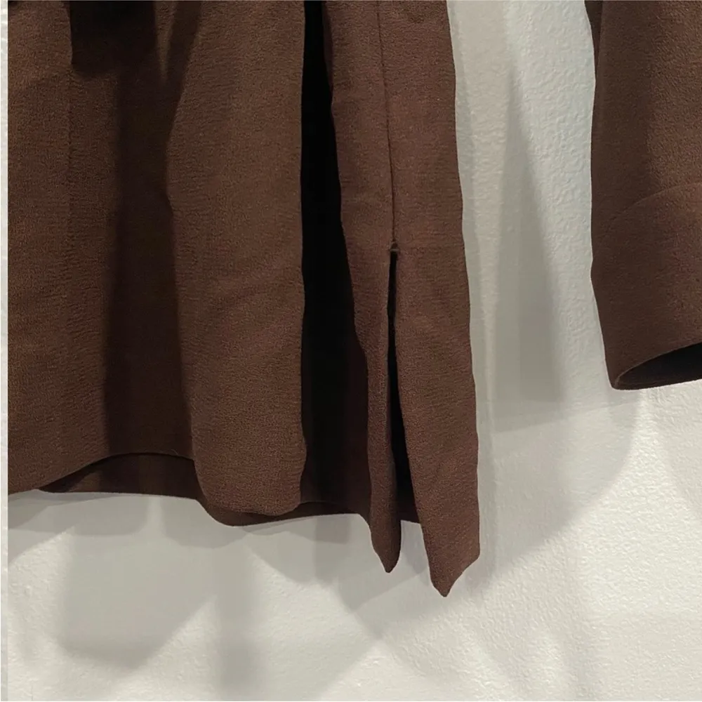 Zara Long Sleeve Belted Tunic Blouse XS - Image 6