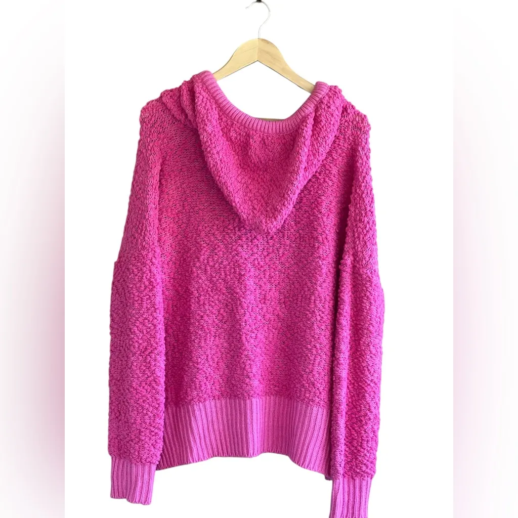 POL Women’s Popcorn Knit Hi-Low Hooded Sweater - Image 15