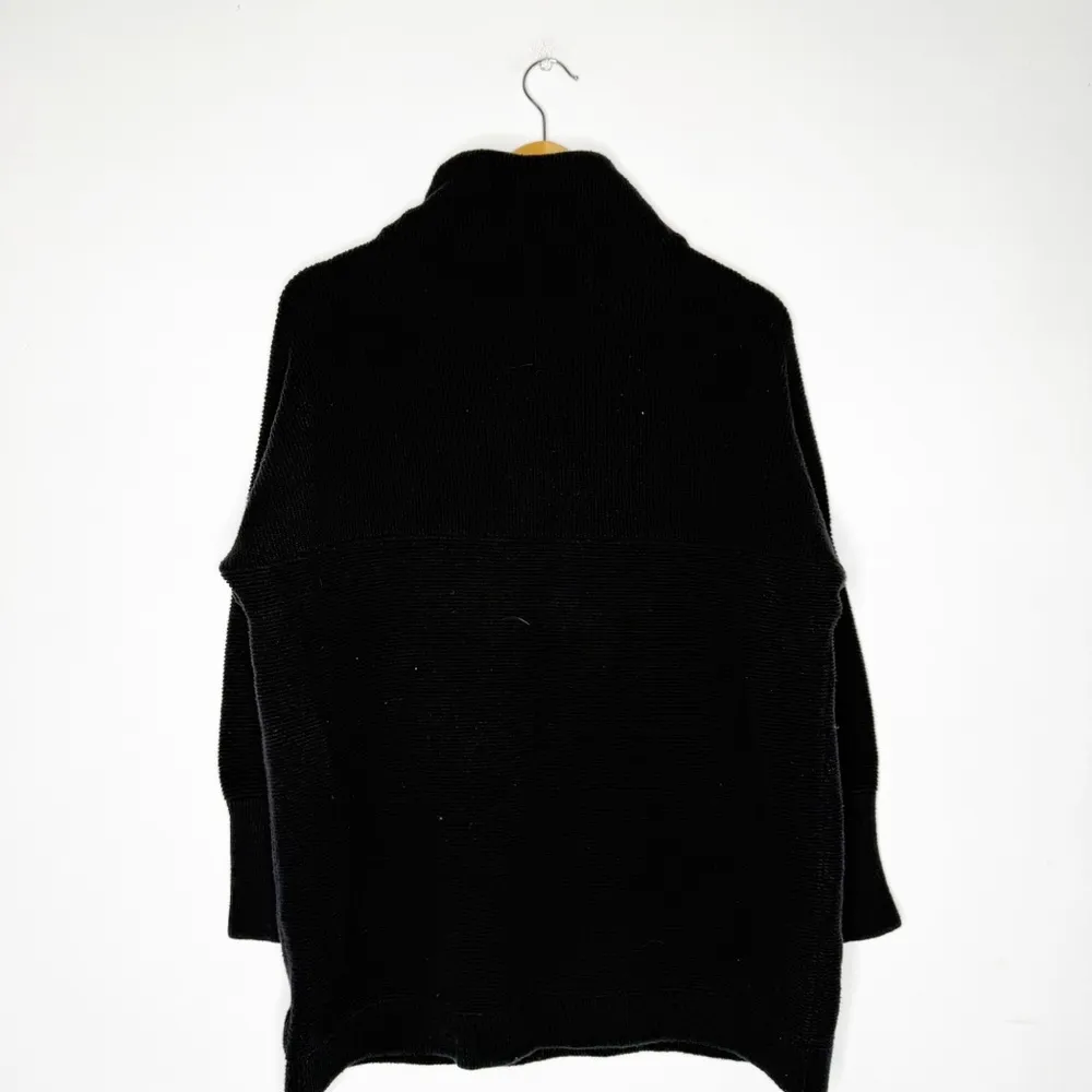 Free People Black High Neck Ottoman Slouchy Tunic Sweater Size Small - Image 3