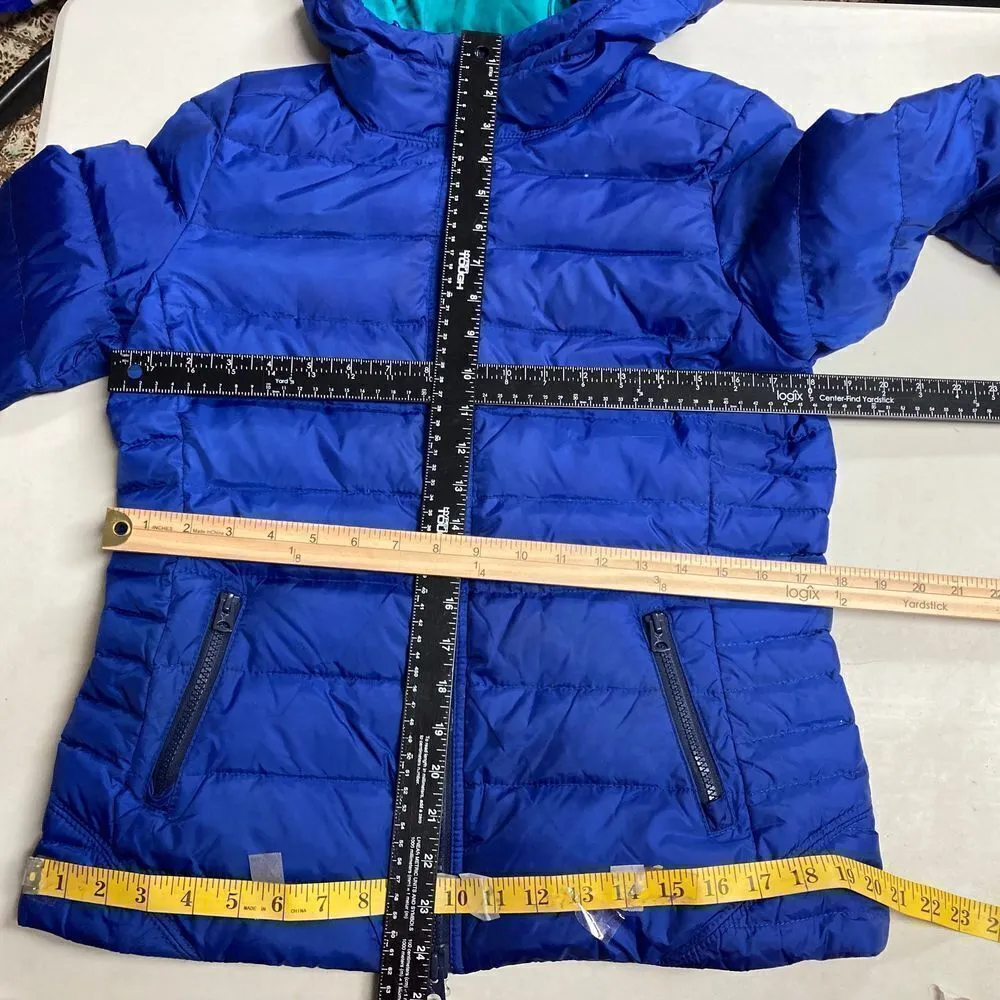 AMERICAN EAGLE‎ Blue Down Bubble Puffer Coat Size Medium - Image 8