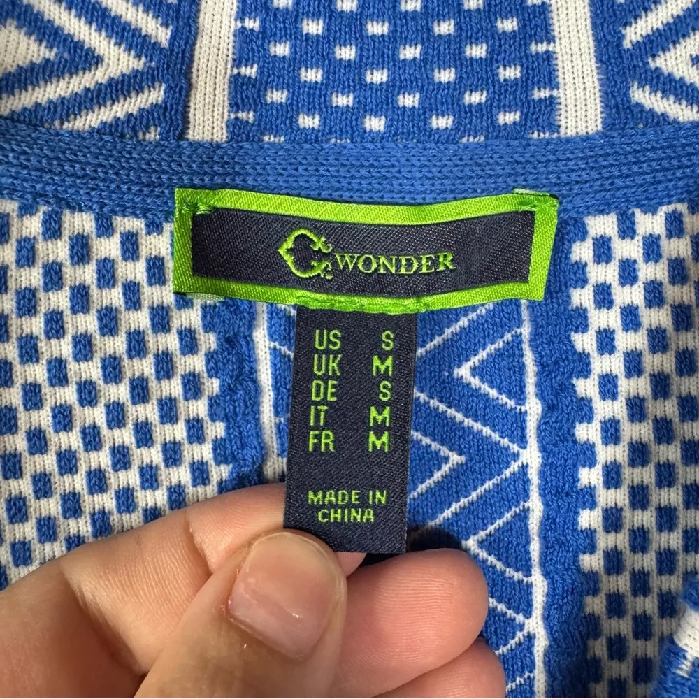 C. Wonder Blue Belted Jacket Size Small - Image 3