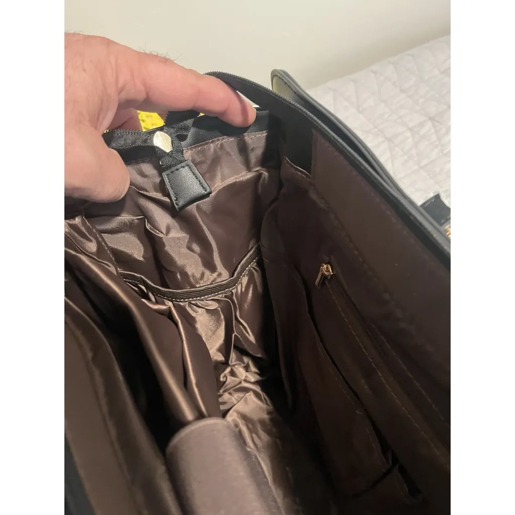 LOVEVOOK Laptop Bag Womens White Black Trim Detachable Strap Accessory Case NEW - Image 14