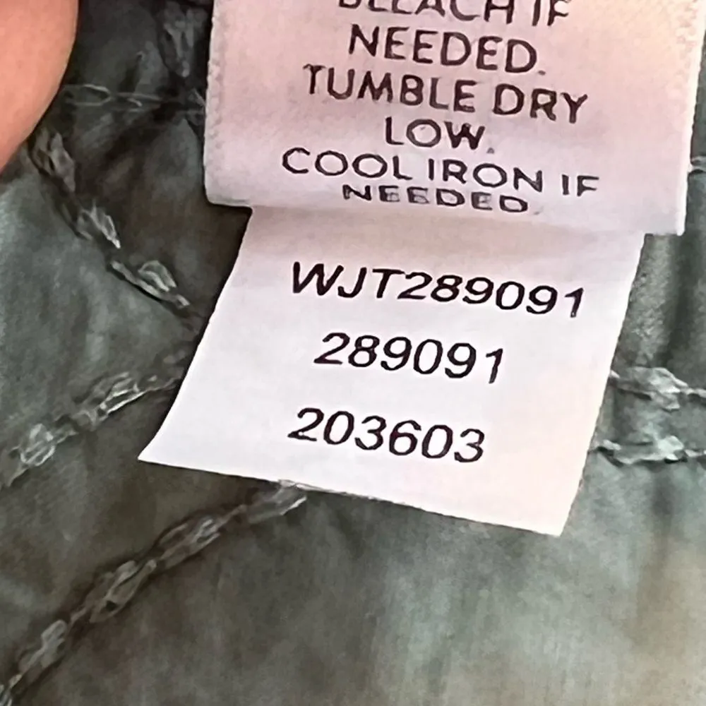 J Jill Pure Jill Womens Quilted Double Gauze Jacket Size S Cropped Artsy Mature Green - Image 10