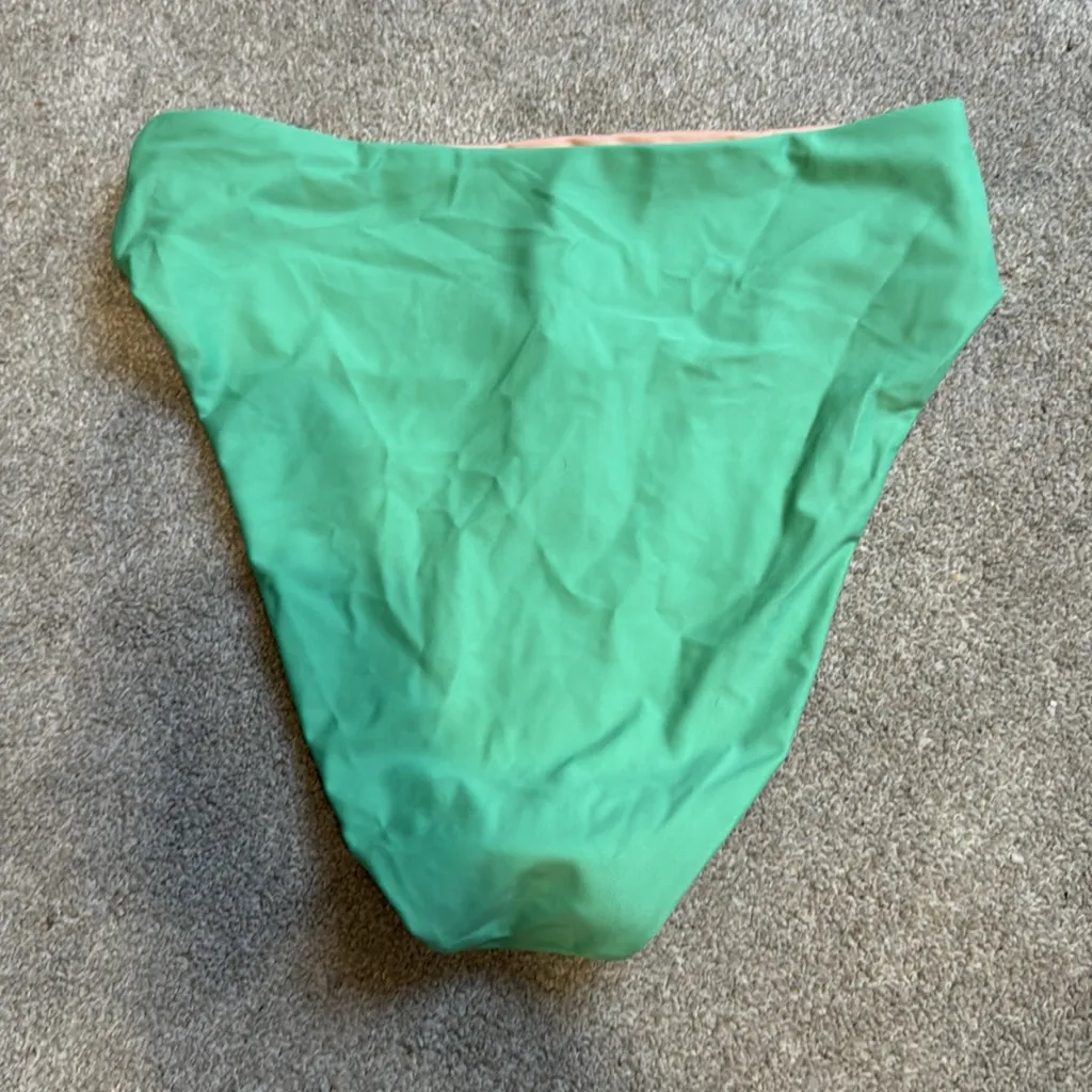 J. Crew Bella Green High Leg High Waist Bikini Swim Bottoms Size S - Image 2