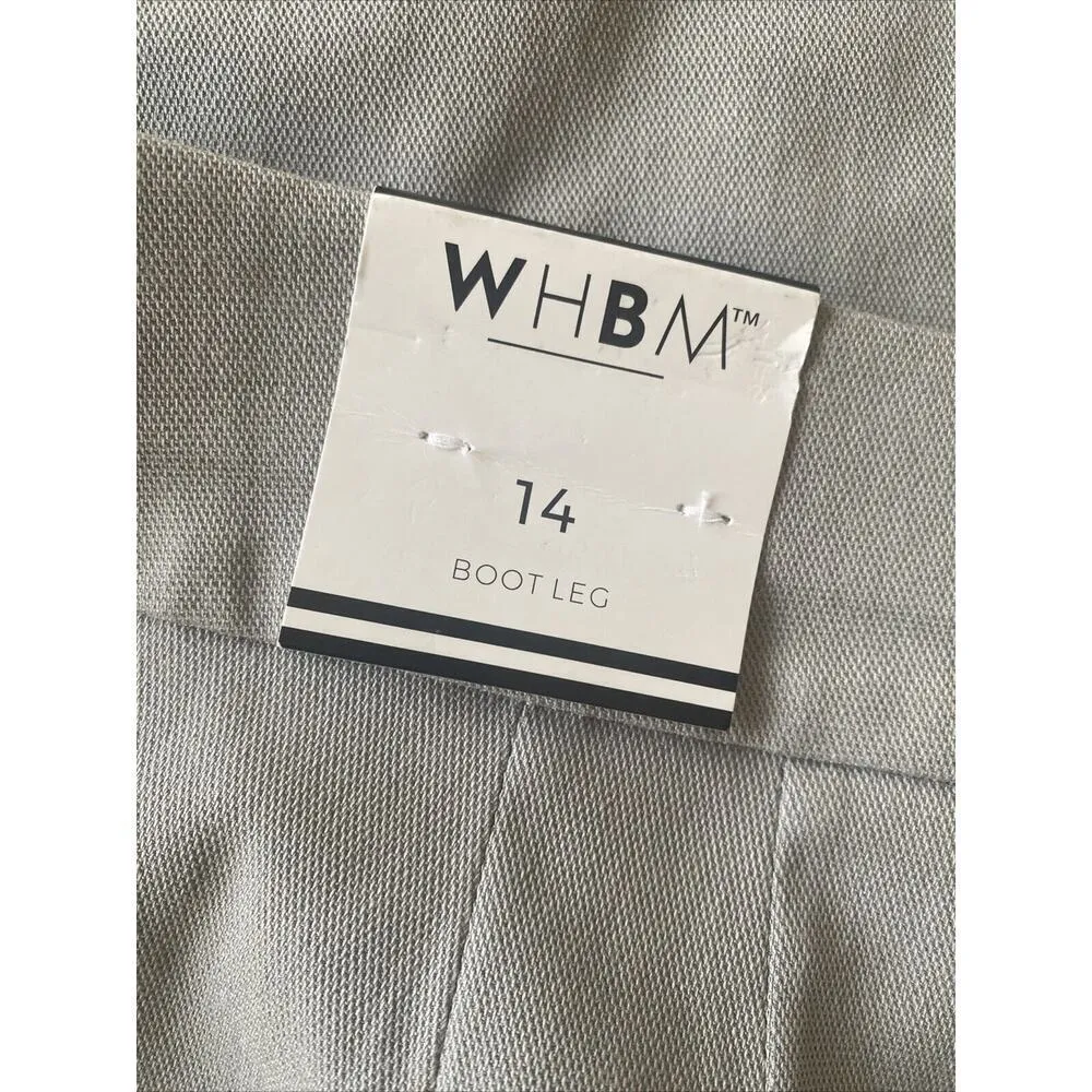 White‎ House Black Market WHBM Gray Pull On Bootleg Skinny Flare Athleisure 14R - Image 7