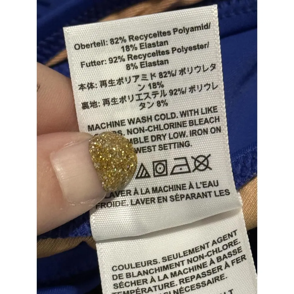 NWT J. Crew Heritage Scoopneck Bikini Top Swimwear BX611 Royal Blue Women Size M - Image 5