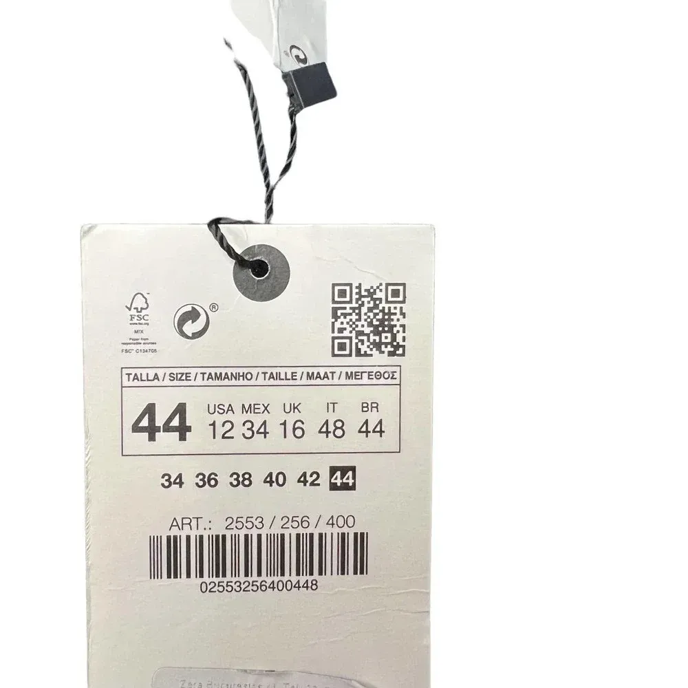 Zara Cropped ZW Premium Straight Leg Dark Wash Jeans‎ Blue Size US 12 - Image 12