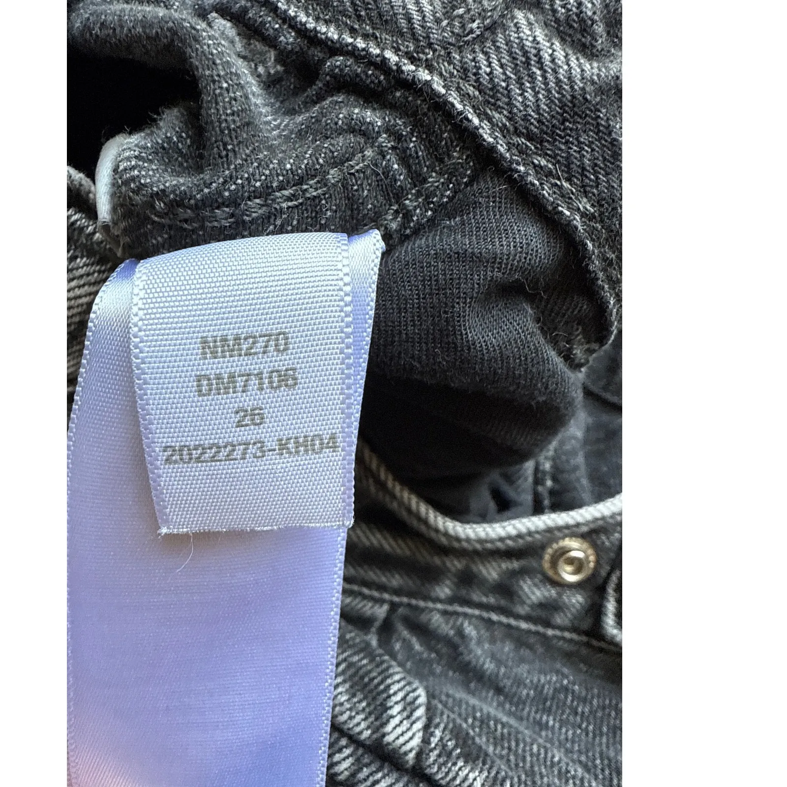 Madewell Low-Slung Straight Cargo Jeans in Ranney Wash Washed Black Size 26 - Image 7