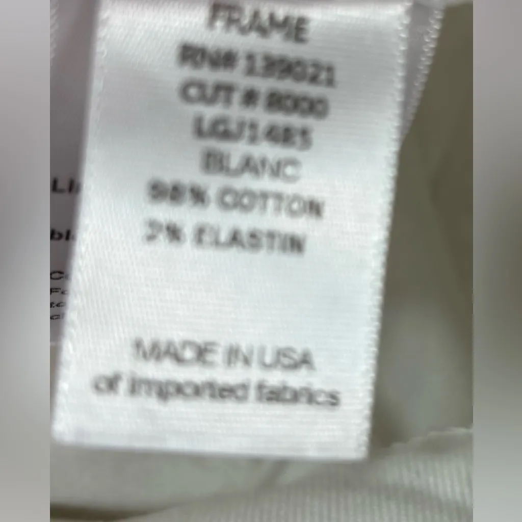 Frame Denim le garçon 27 Distressed Blanc Crop Ankle Jeans - Image 7