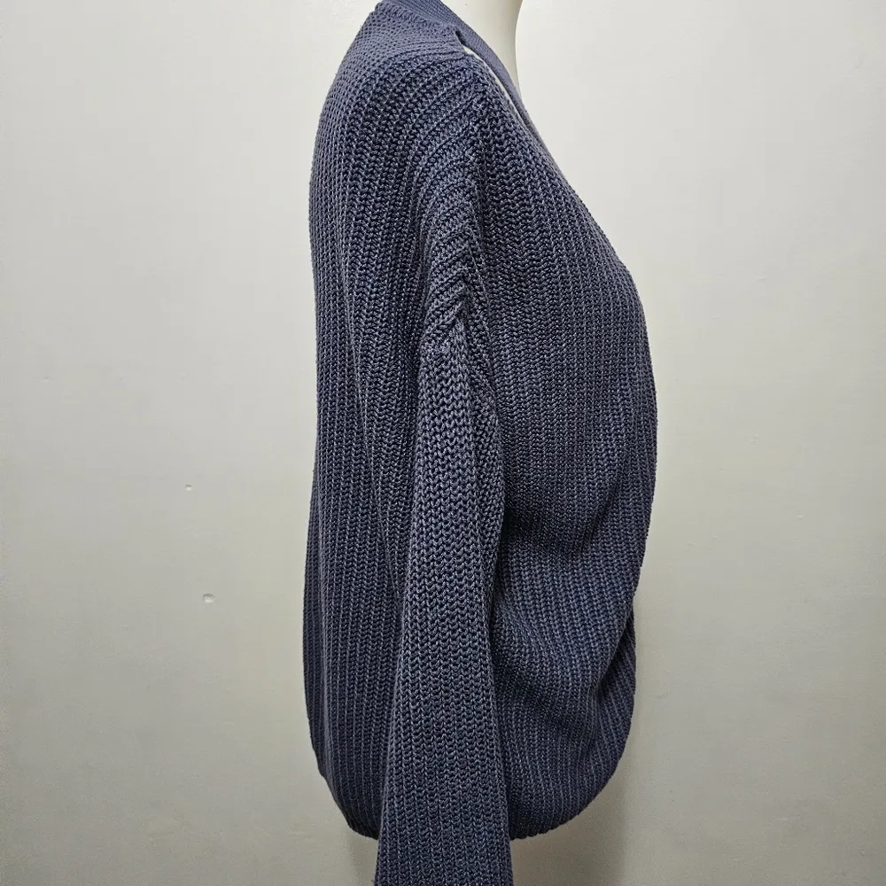 RD Style Denim Gray Cutout Relaxed Fit Cardigan Size XS - Image 5