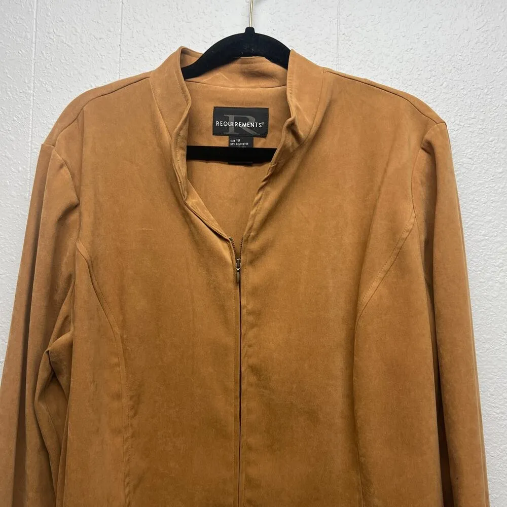 Requirements Faux Suede Women's Office Workwear Discreet Academia Jacket Size 18 - Image 3