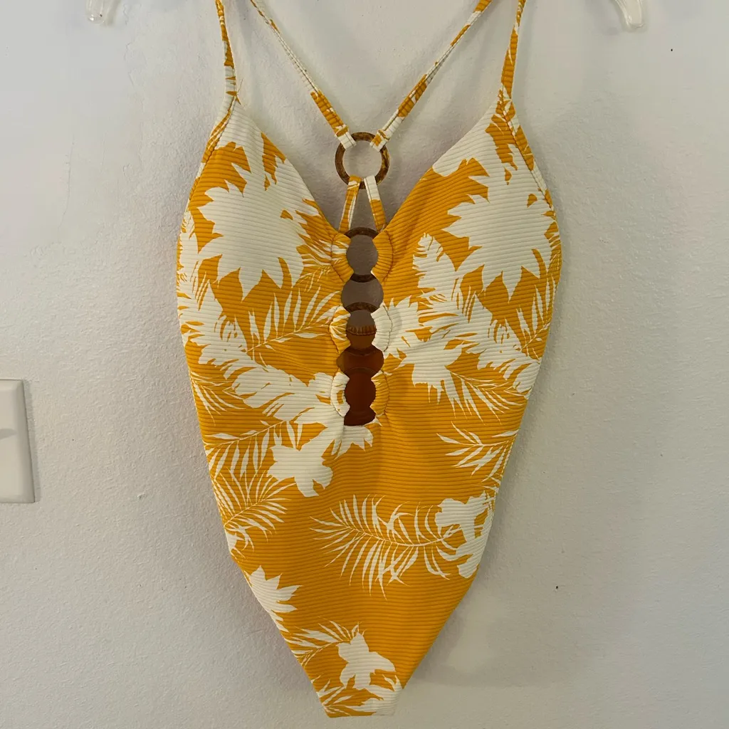 Anthropologie Seafolly wild tropics ringed one piece Swimsuit - Image 4