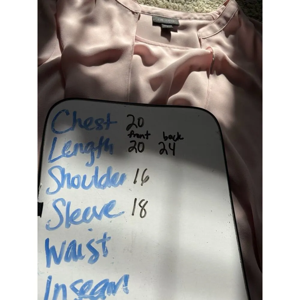 J Jill Wearever Collection Womens Small Wrap Blouse 3/4 Sleeve Pink Valentine - Image 8