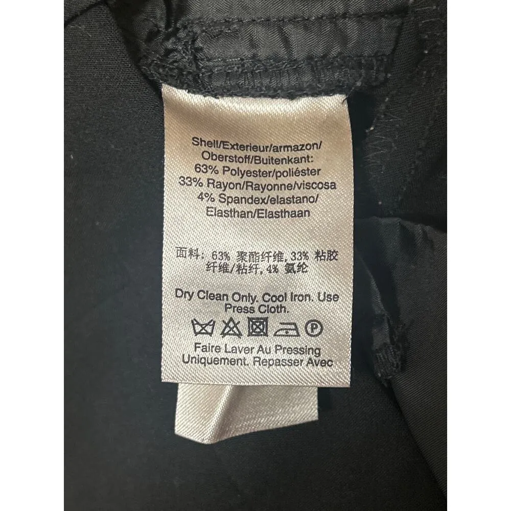 DKNY Women's Black Mid Rise Straight Leg Career Office Trousers Dress Pants Sz 2 - Image 5