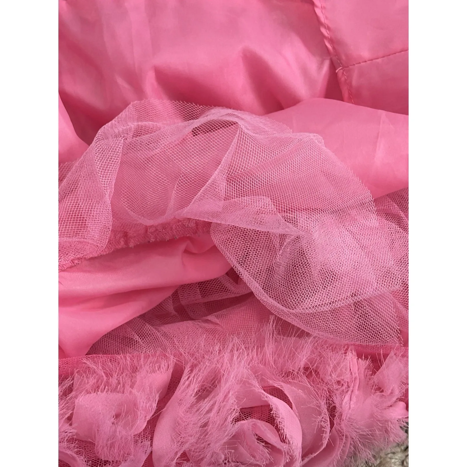 Women's XOXO Floral roses coral color‎ Party Dance Dress Sz 6 - Image 5