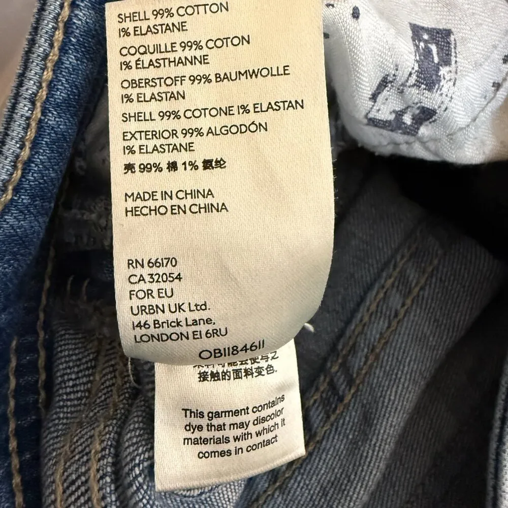 Pilcro Anthropologie Slim Boyfriend Distressed Jeans Women's 26 Blue Side Stripe - Image 16