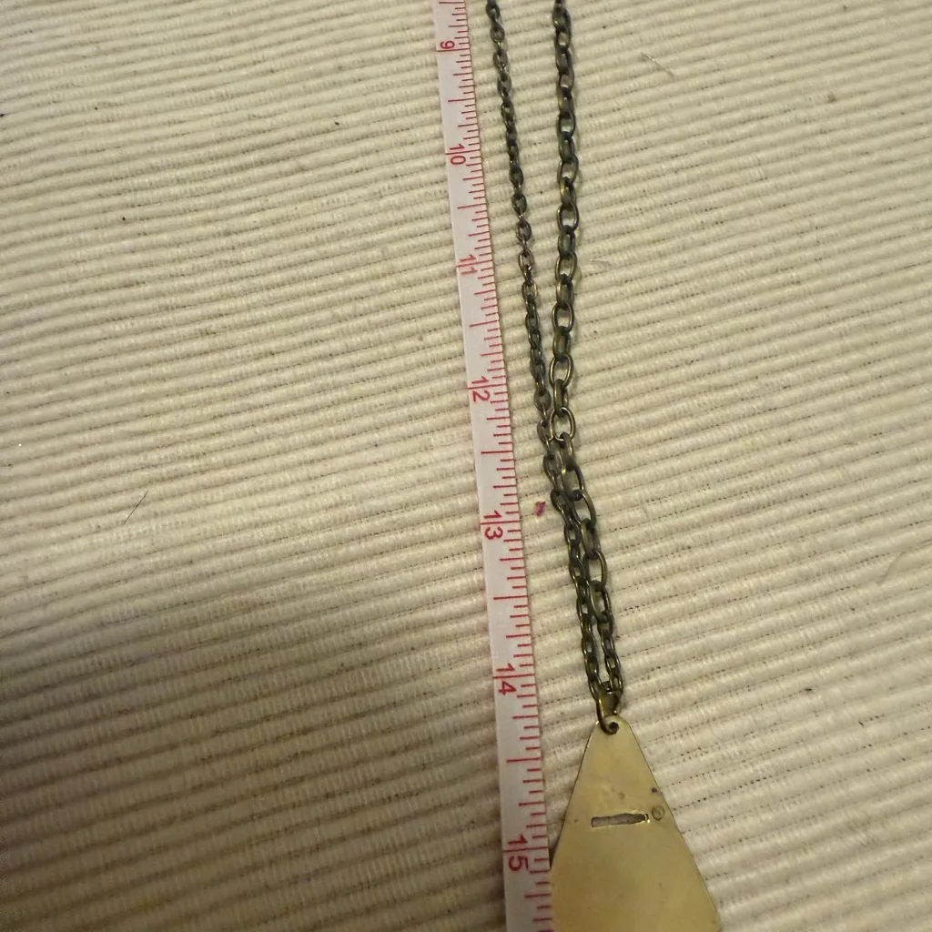 Boho Layered Necklace Set – Geometric Choker & Long Pendant with Tassel - Image 5