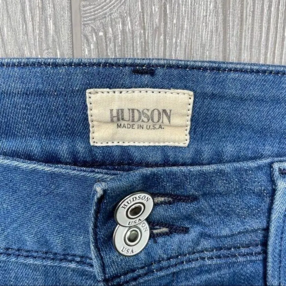 Hudson jeans rn 107906 light wash distressed blue jeans size 26 - Image 4