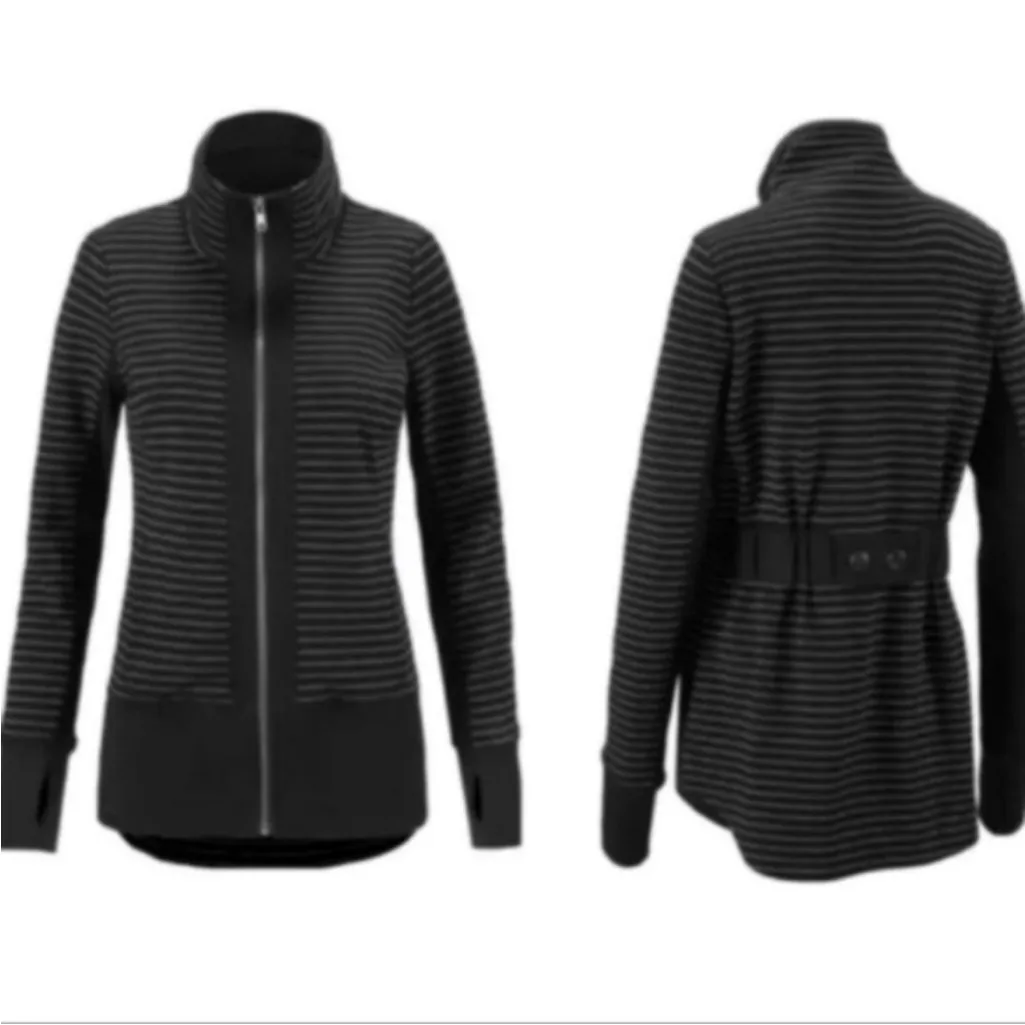 Cabi Athletic Sprint Sporty High Mock Neck Full Zip Track Leisure Jacket 3378, S - Image 12