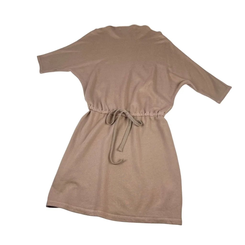 Enza Costa French Terry Cotton Mini Dress Tan Size M - Image 6