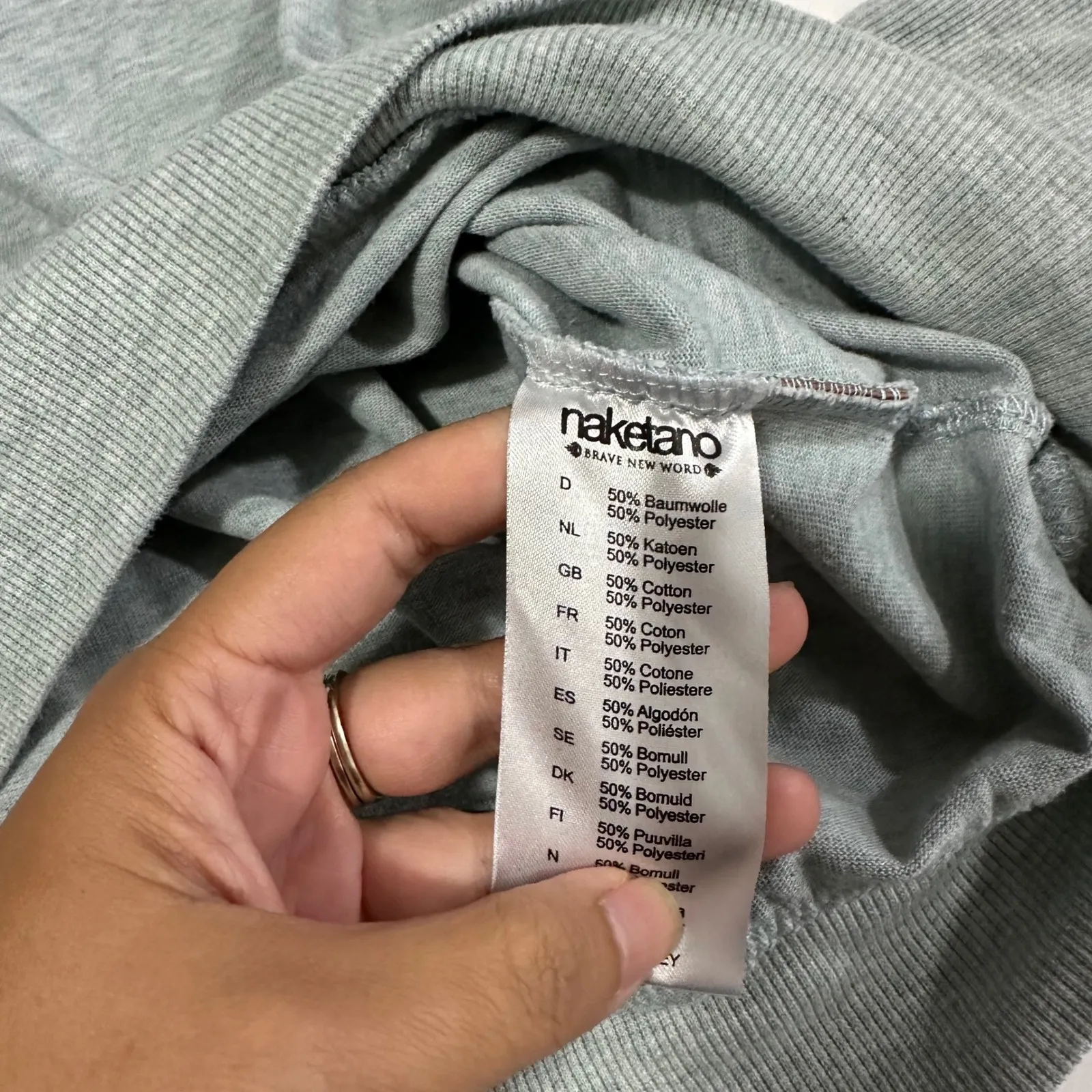 Naketano blue Kurzer Schniedelwutz IV sweatshirt sweater XL women's - Image 5