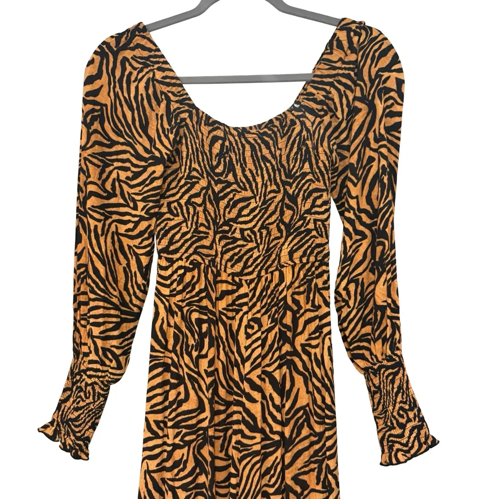 Kachel x Anthropologie Wide Leg Tiger Striped Jumpsuit, Sz 2 Tan - Image 7