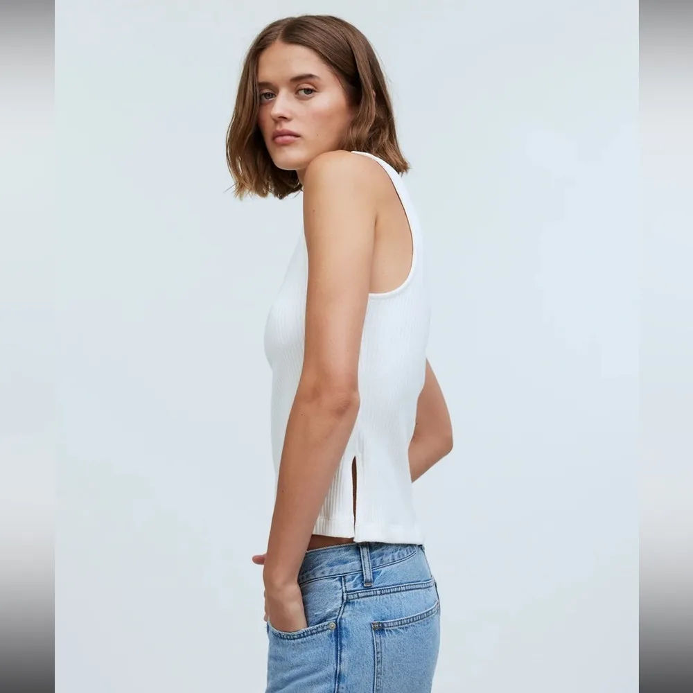 Madewell Side-Slit Mockneck Tank in Lighthouse Size: S, NWT - Image 12
