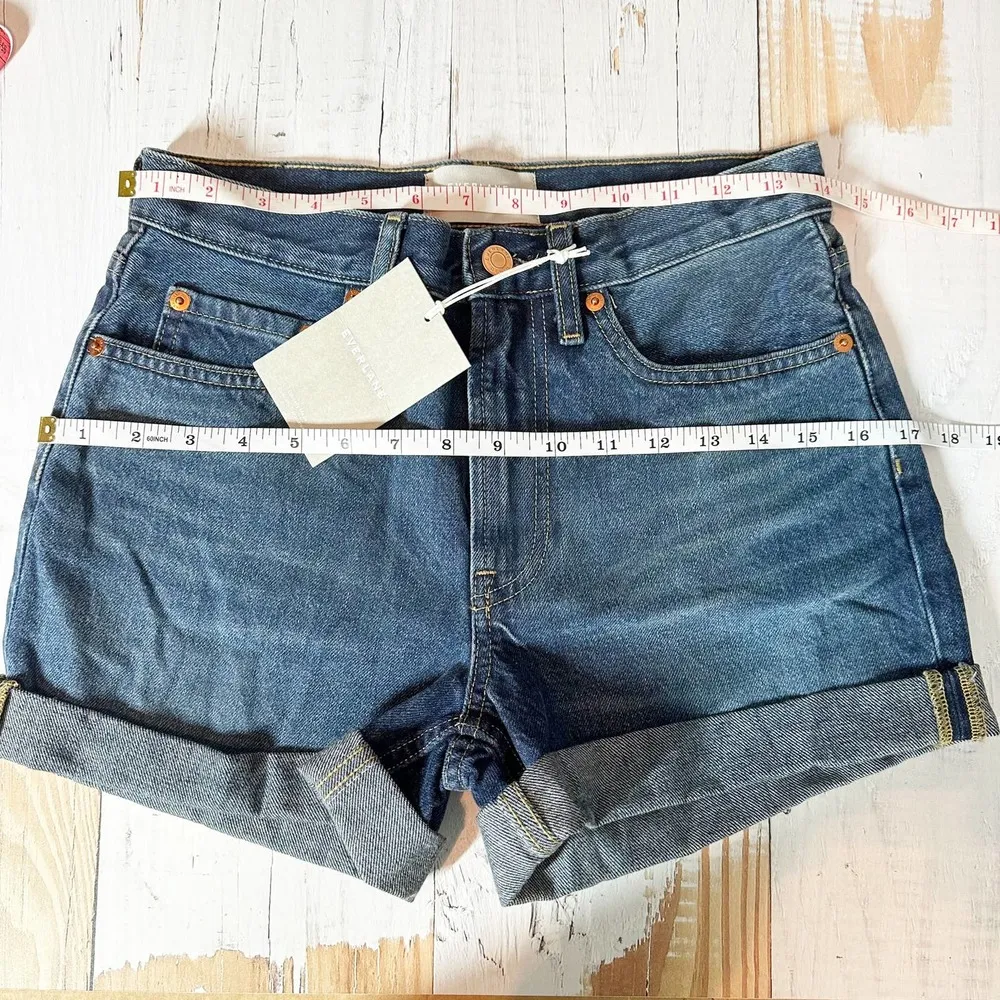 Everlane Organic Cotton The Denim Short Size 25 Vintage Indigo - Image 5