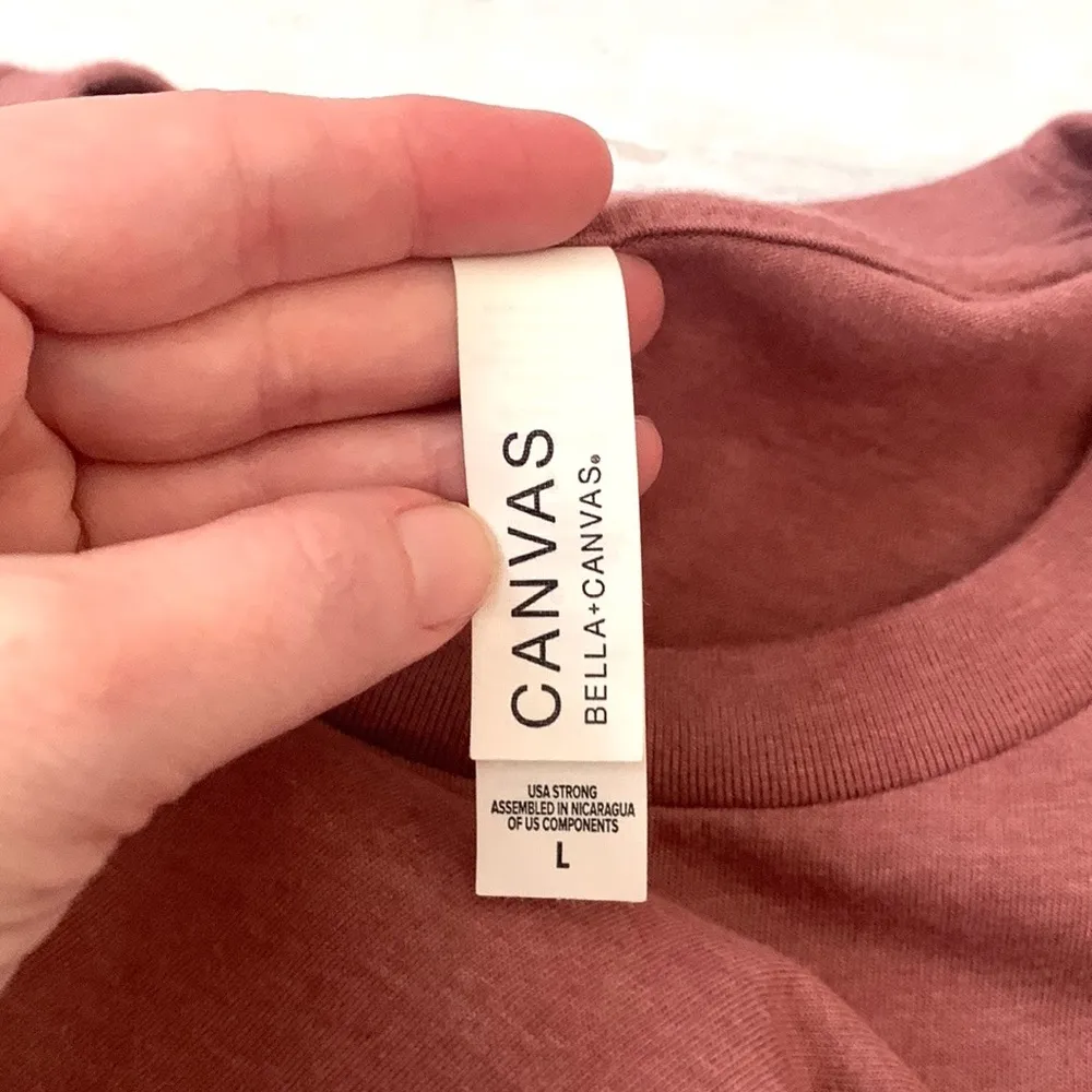 Taylor Swift L/G Women’s Karma Is A Cat Shirt Mauve Pink Short Sleeves Large - Image 3