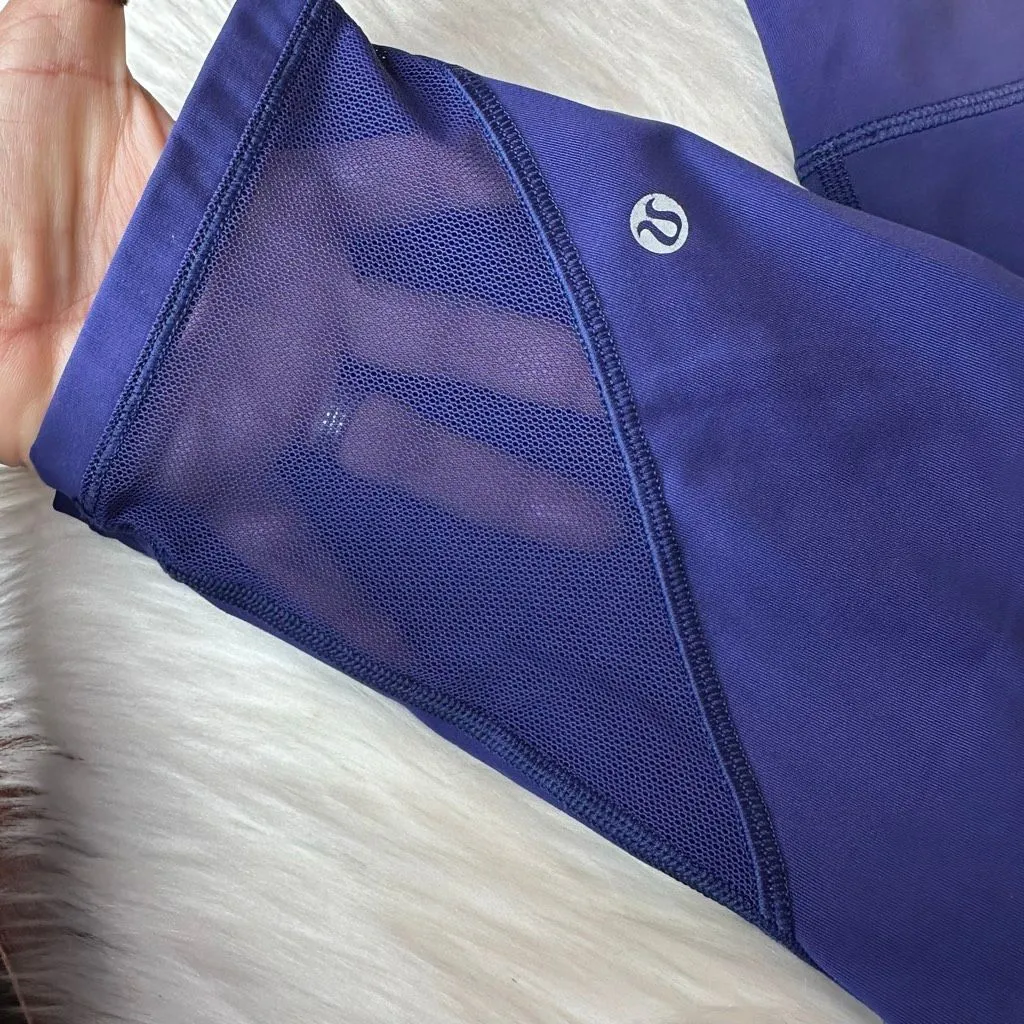 Lululemon Fast As Light Crop Emperor Blue Size 6 - Image 7