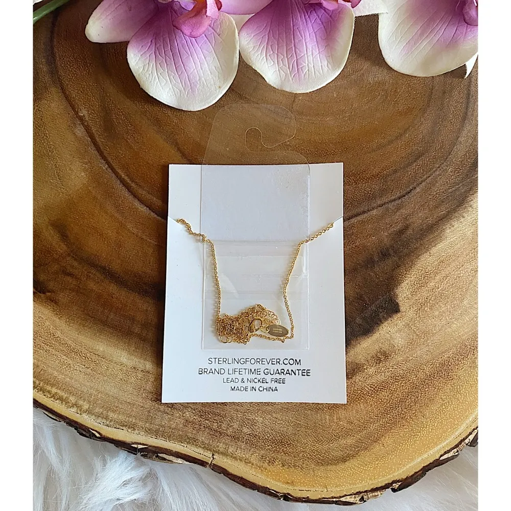 NWT Sterling Forever May Birthstone Necklace Gold - Image 6