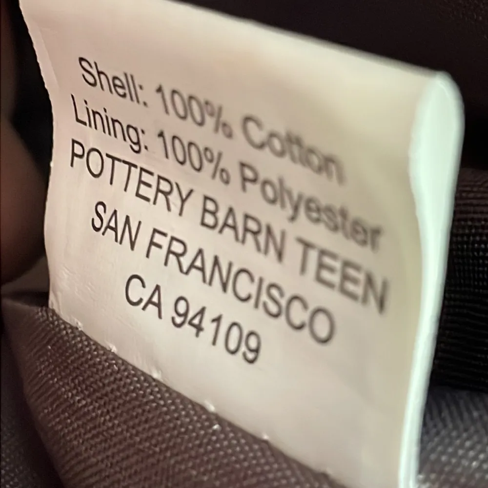 POTTERY BARN TEEN JET SET TROPICAL BEACH TOTE BAG Brown - Image 8